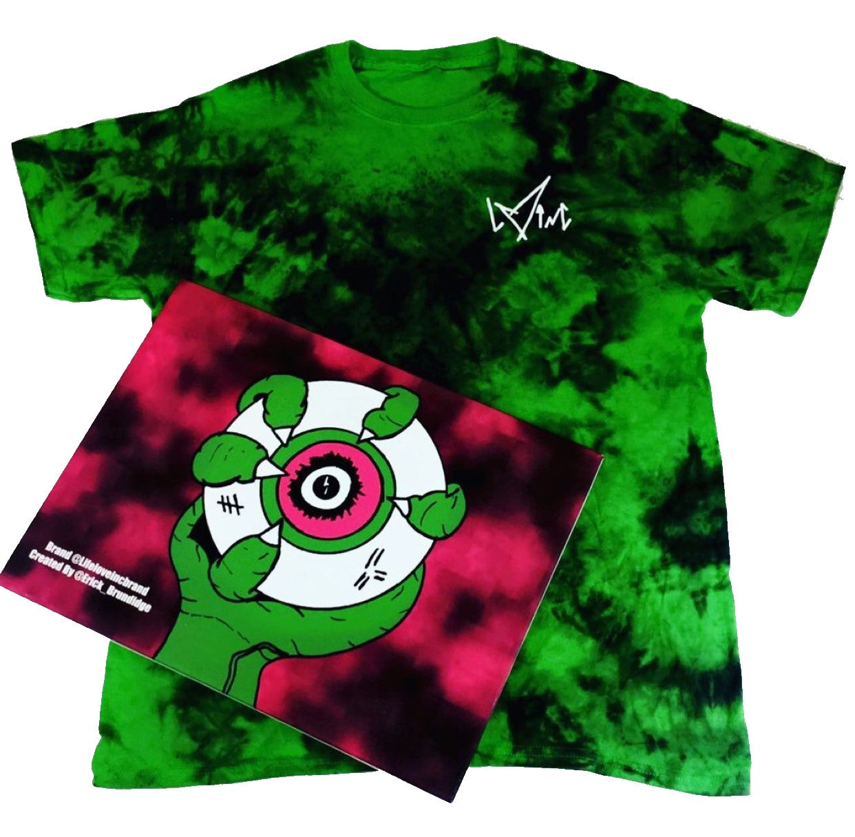 Classic Ink Dye Goose Bump Tee with Canvas Bundle