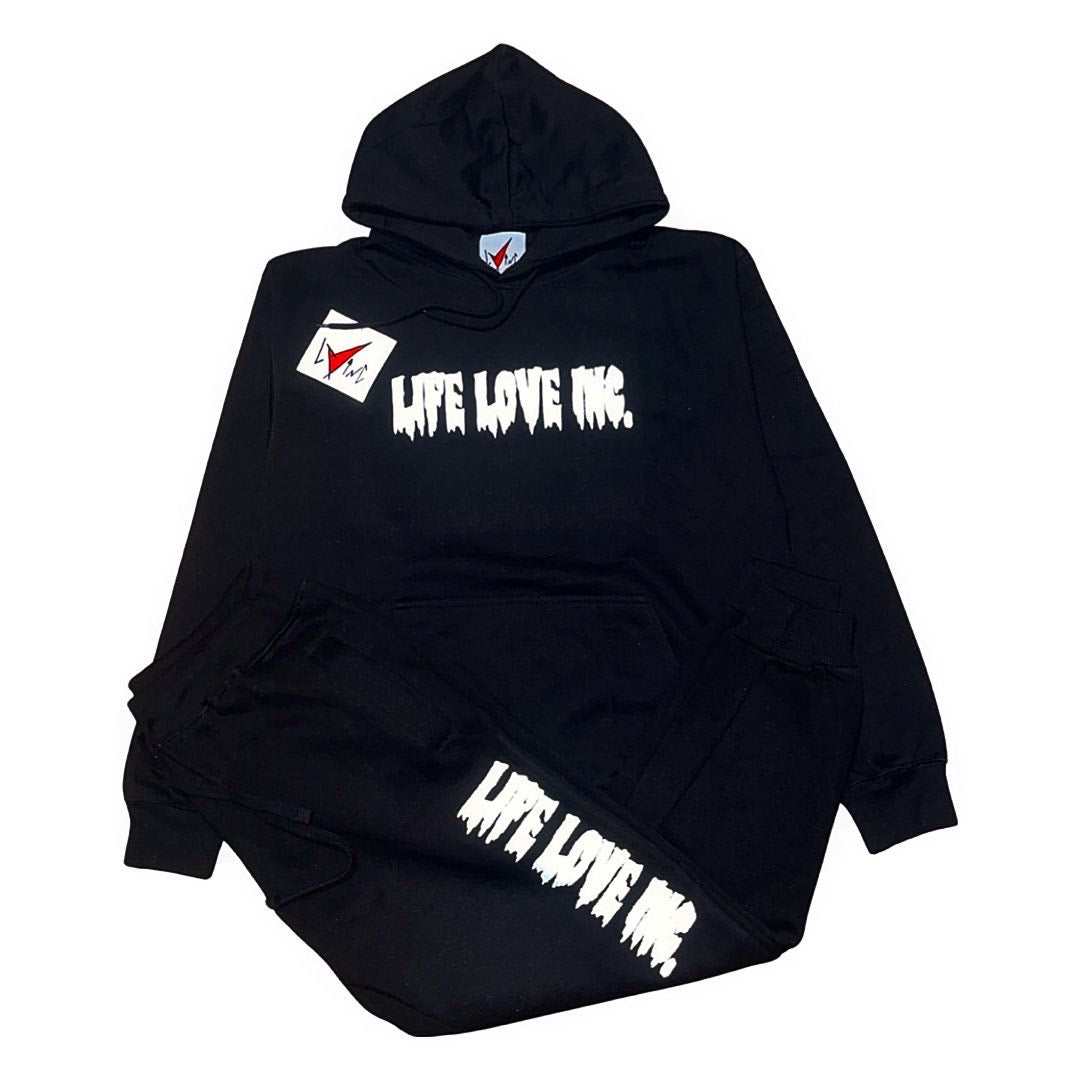 Puffed Creepy Ink (Black) Sweatsuit