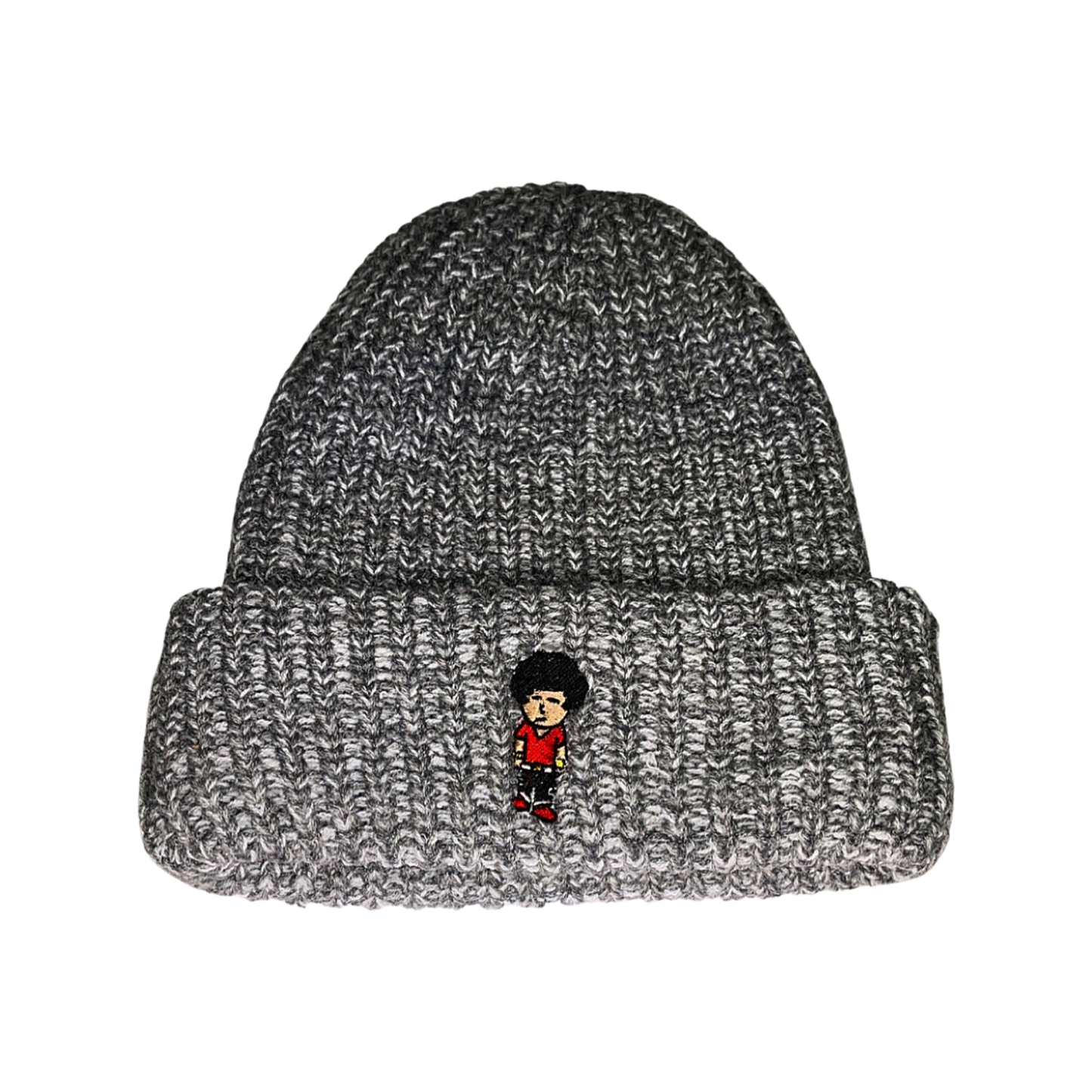 Knitted Fro Boi Beanie (Grey)