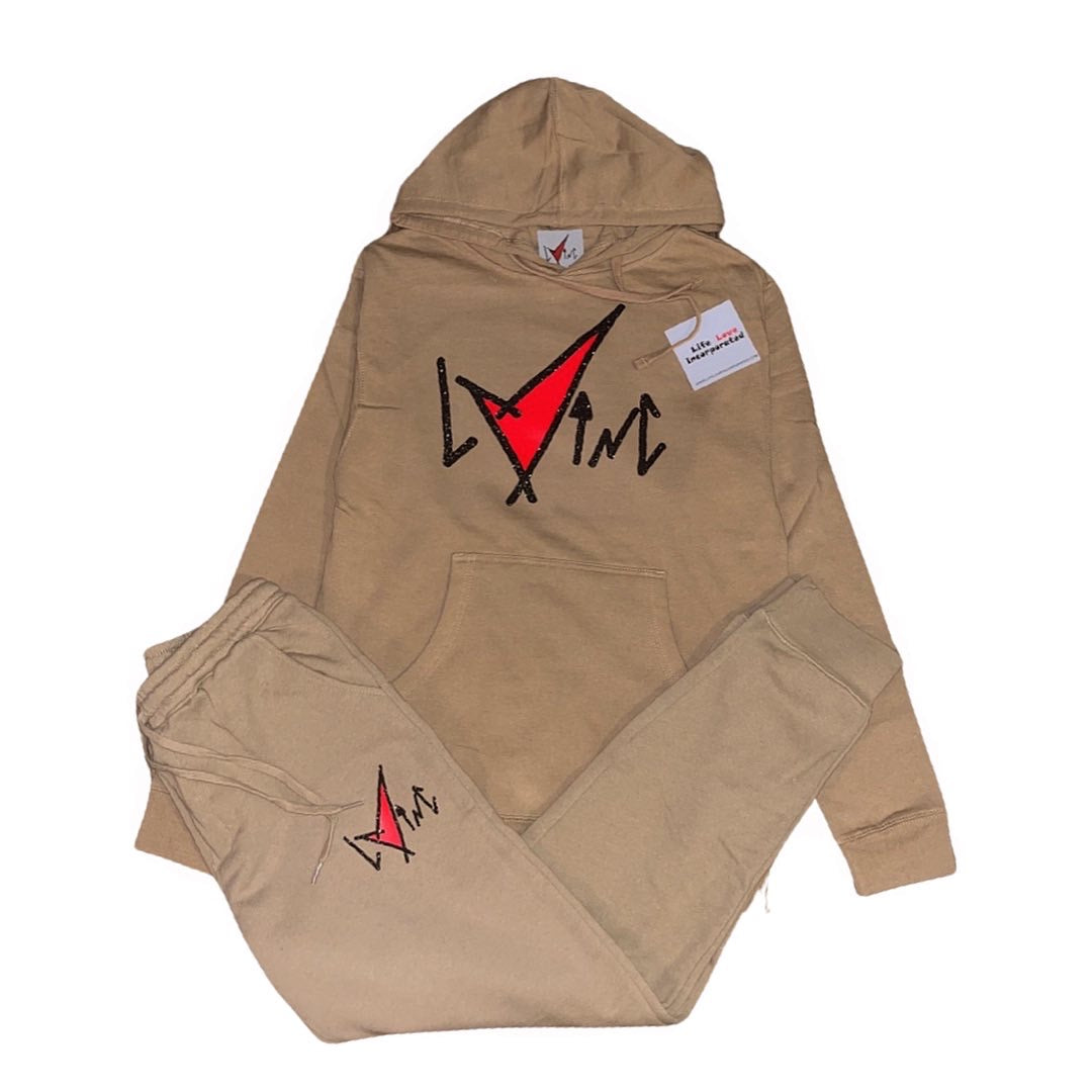 Classic Ink Tan Hearted Sweatsuit