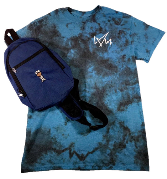 Classic Ink Dye Plutonium Tee with Leroy Cross Bag