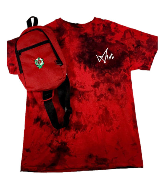 Classic Ink Mist Dye Tee with MonStar Ink Crossbag
