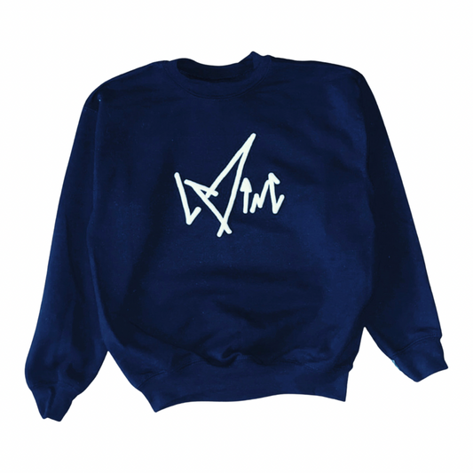 Classic Ink Puff Crewneck navy/white