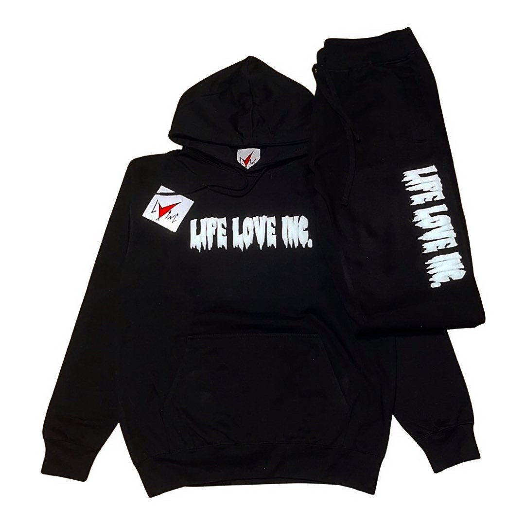 Puffed Creepy Ink (Black) Sweatsuit