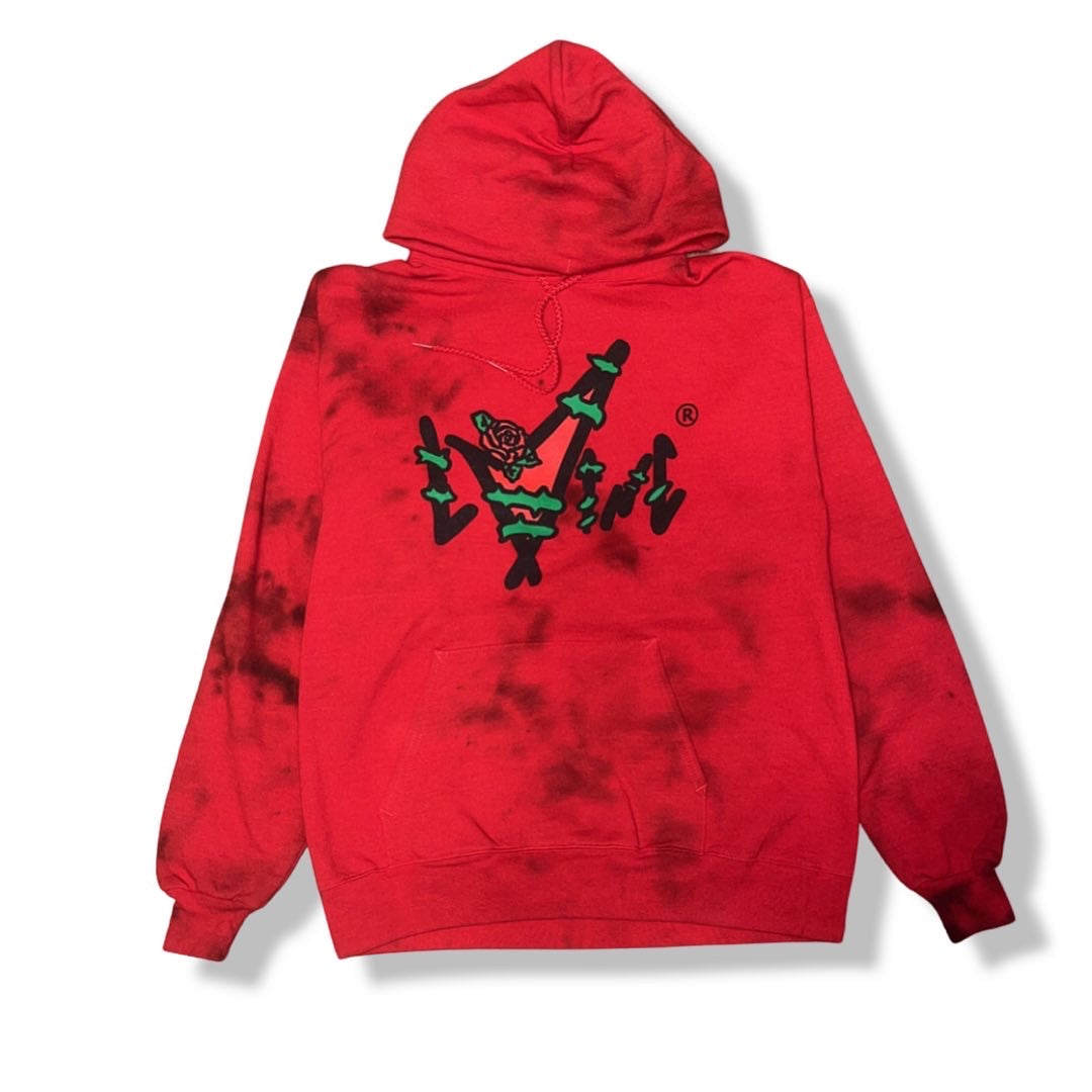 Classic Rose Ink Hoodie Misty Red