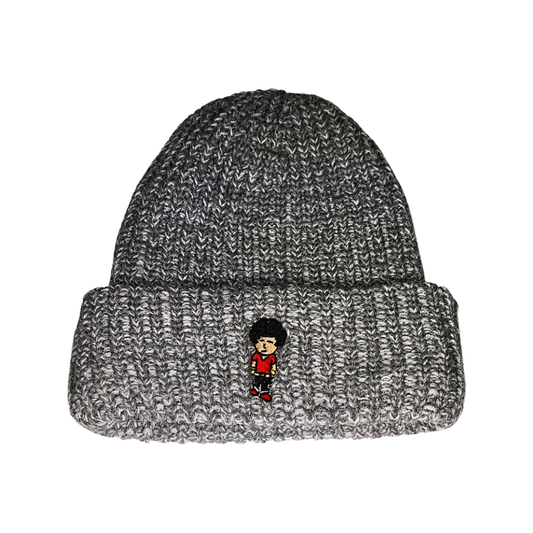 Knitted Fro Boi Beanie (Grey)