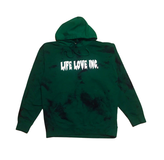 White Creepy Ink Mist Dye Hoody