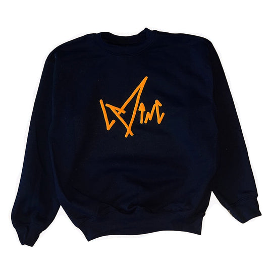 Classic Ink Puff Crewneck black/orange