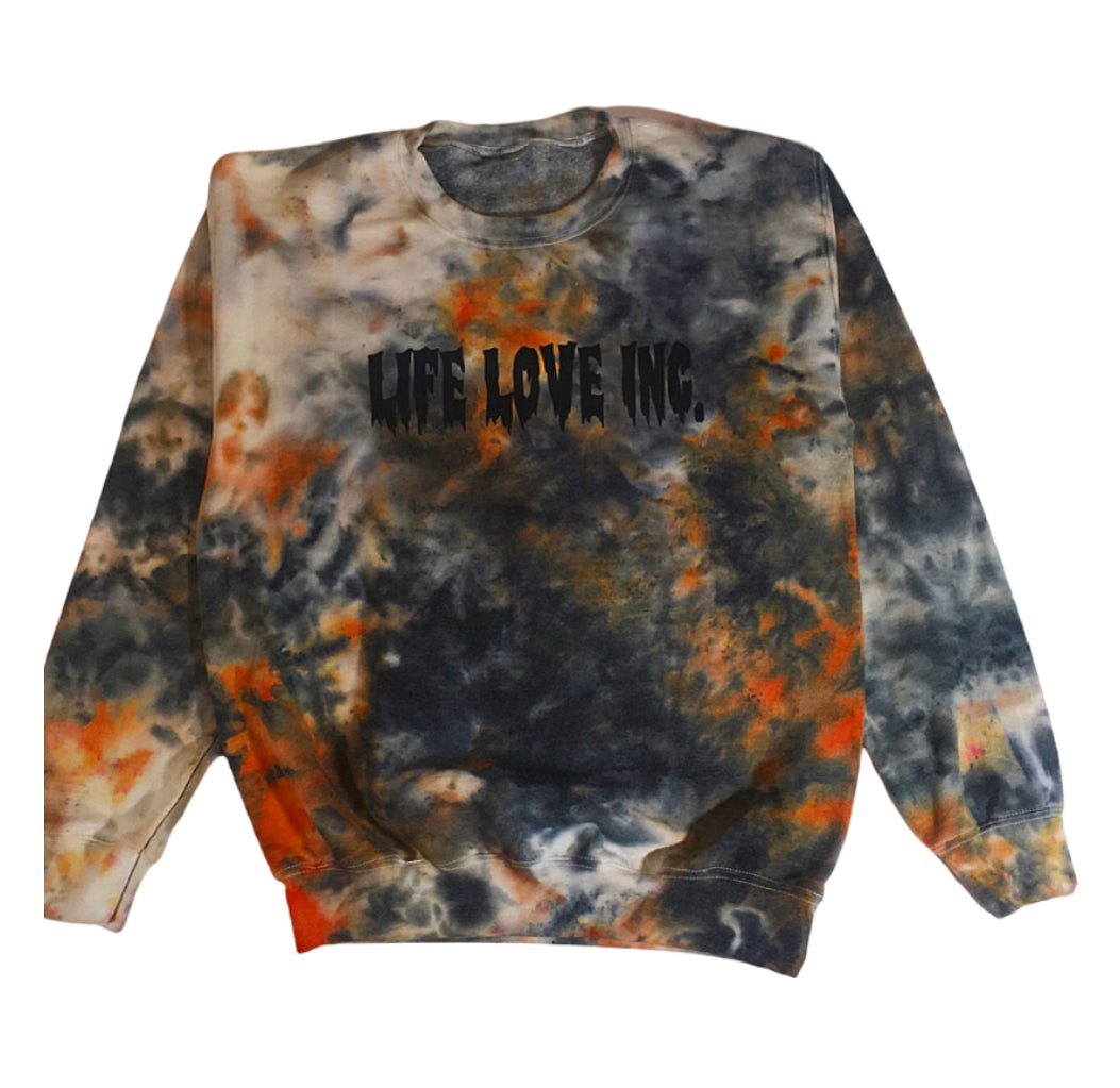 Creepy Ink Tiger Fire Crewneck