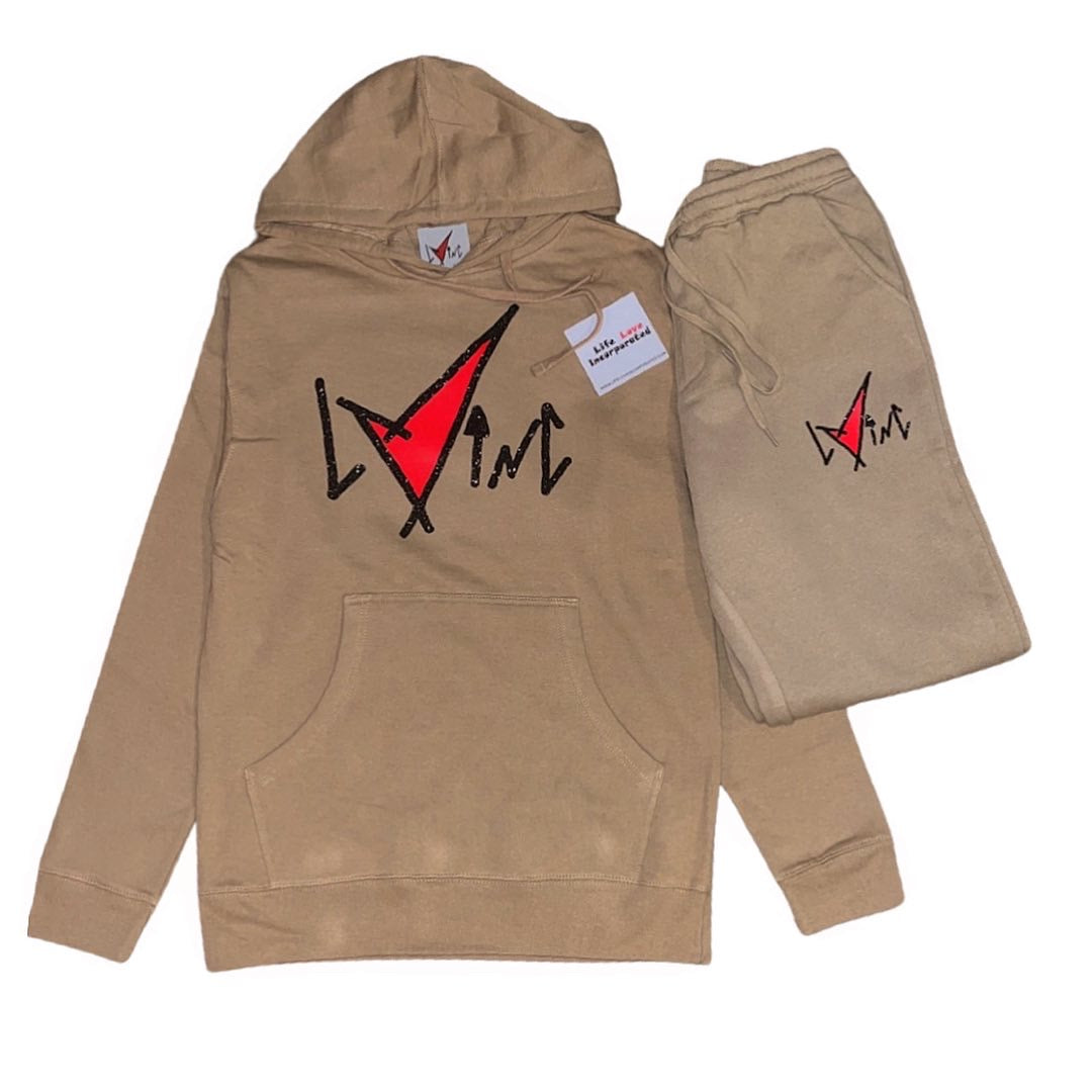 Classic Ink Tan Hearted Sweatsuit